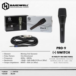 Professional Wired Microphone Pro 9 (+) Switch