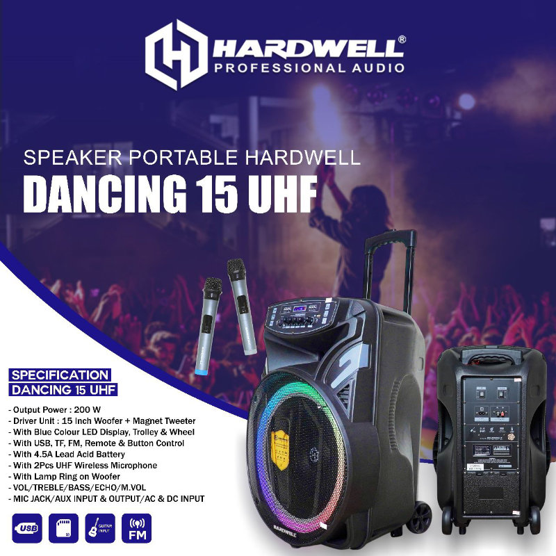 Speaker Portable Hardwell Dancing 15 UHF