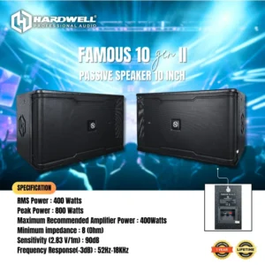 Famous 10 Gen II Passive Speaker 10 inch