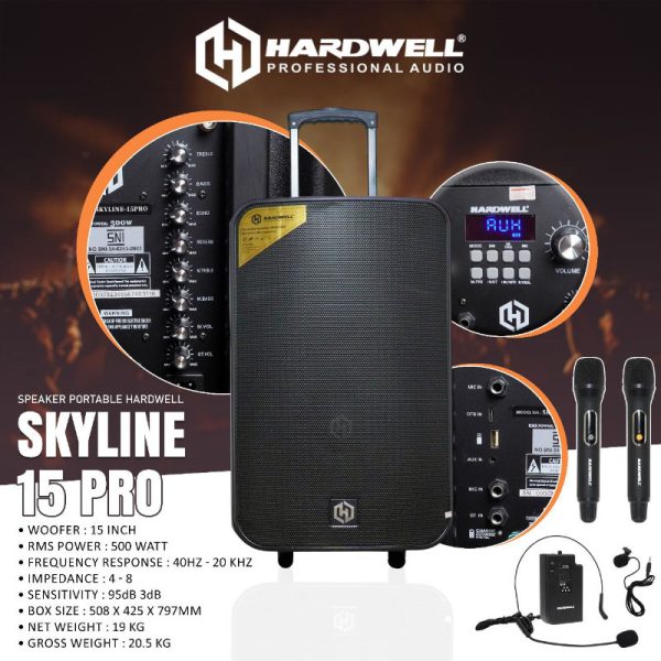 Speaker Portable Hardwell Skyline 15 Pro